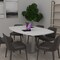 Skutchi Designs 45 in W, 72 in L, 29 in H, Engineered Wood Top, White HAR-ABOT-46X72-DOU-XD09 - alternate 4